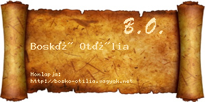 Boskó Otília névjegykártya